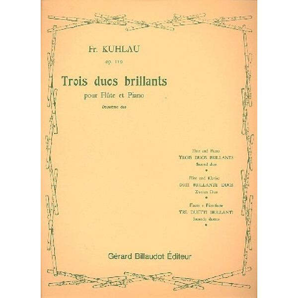 Duo brillant op.110,2 pour flute