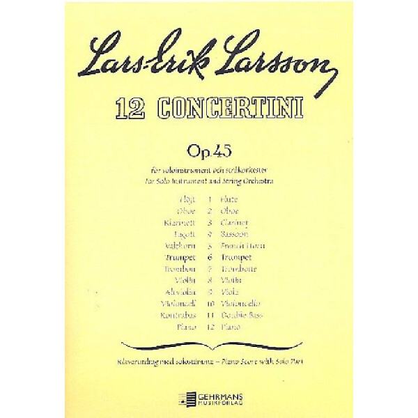 Concertino op.45,6 for trumpet and