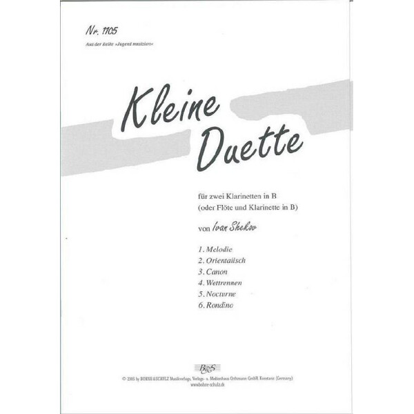 Kleine Duette für 2 Klarinetten