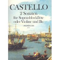 2 Sonaten für Sopranblockflöte