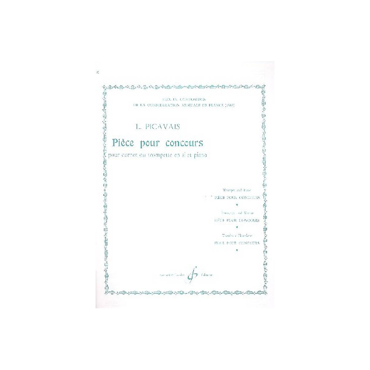 Pièce pour concours pour cornet box