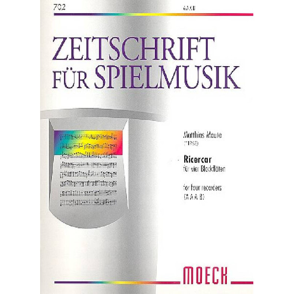 Ricercar für AAAB Blockflöten