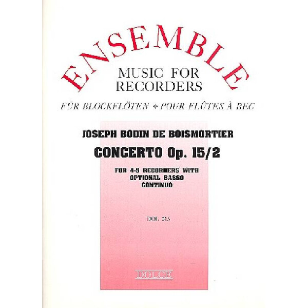 Concerto op.15,2 for 4-5 recorders