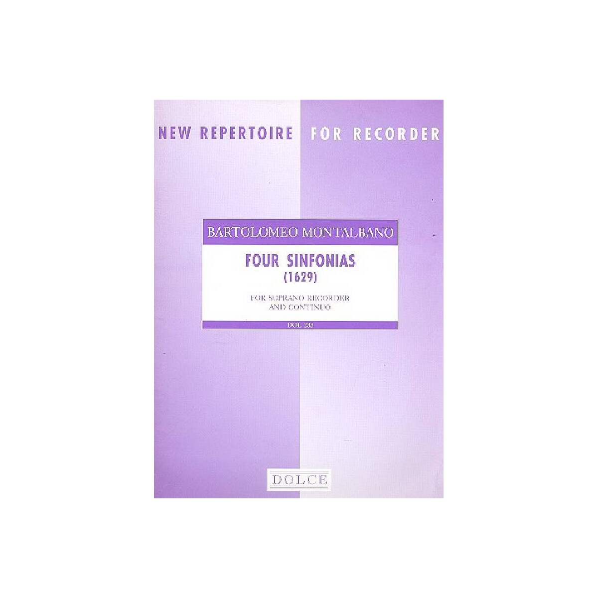 4 Sinfonias for soprano recorder box