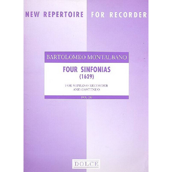 4 Sinfonias for soprano recorder