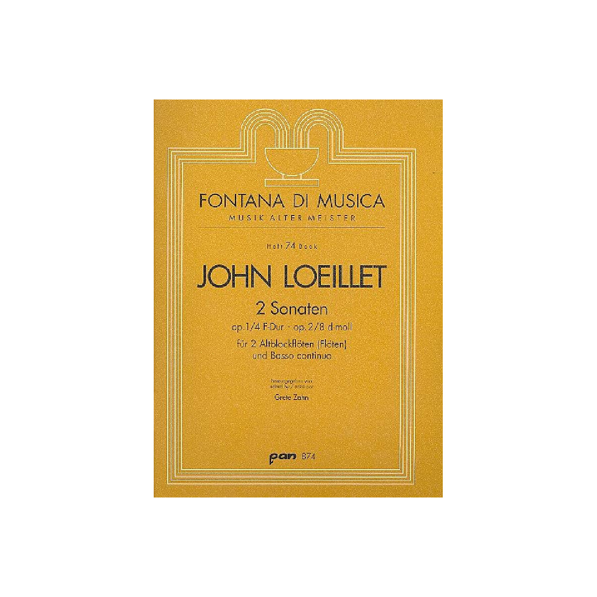 2 Sonaten op.1,4 und op.2,8 f&uuml;r