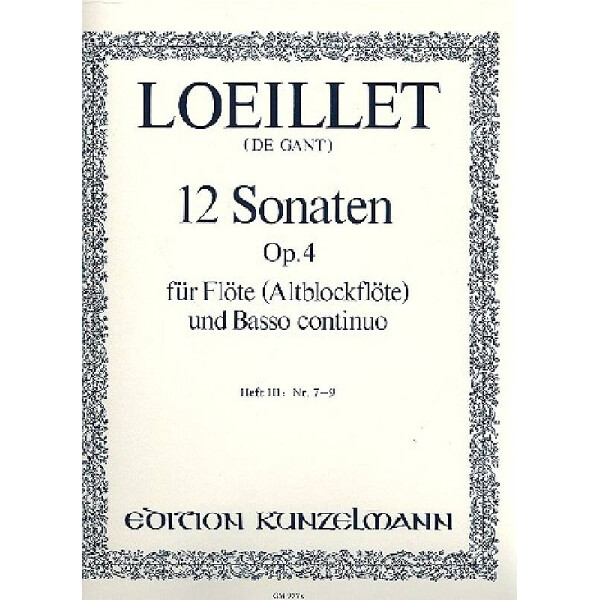 12 Sonaten op.4 Band 3 (Nr.7-9)