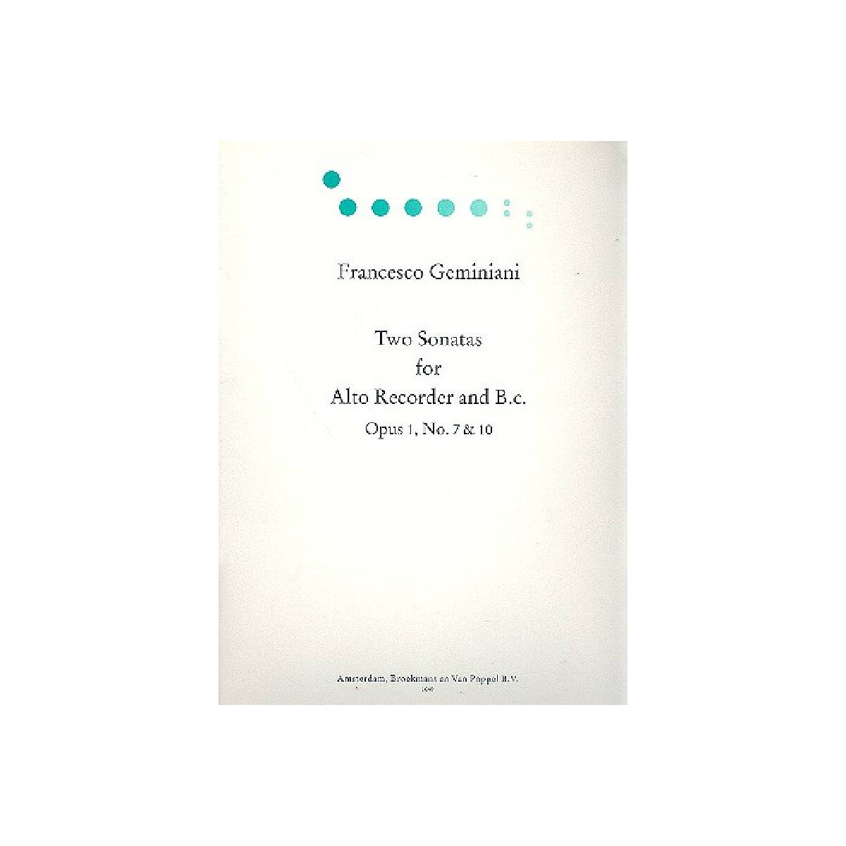 2 Sonatas op.1 nos.7+10 box