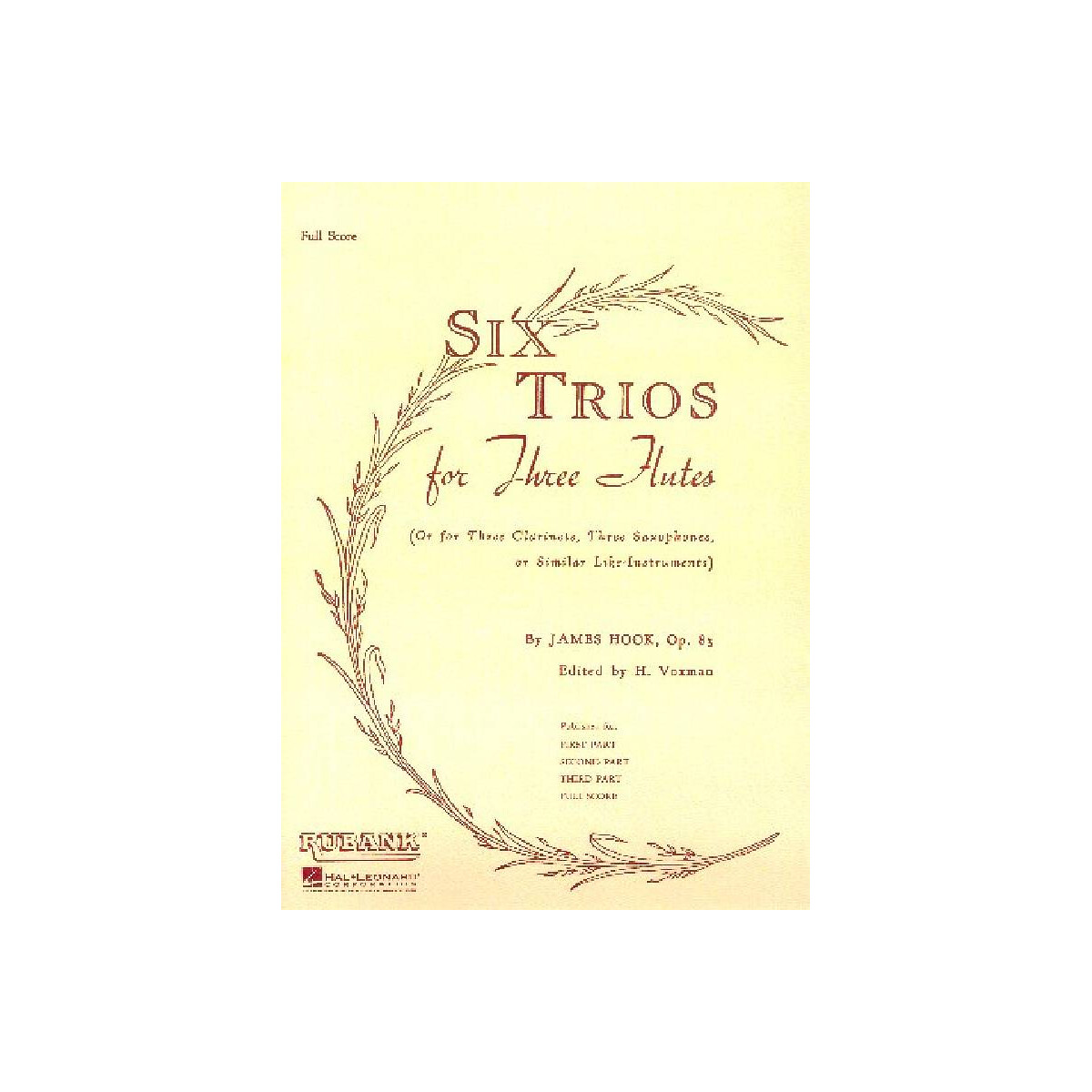 6 Trios op.83 for 3 flutes (clarinets, s box