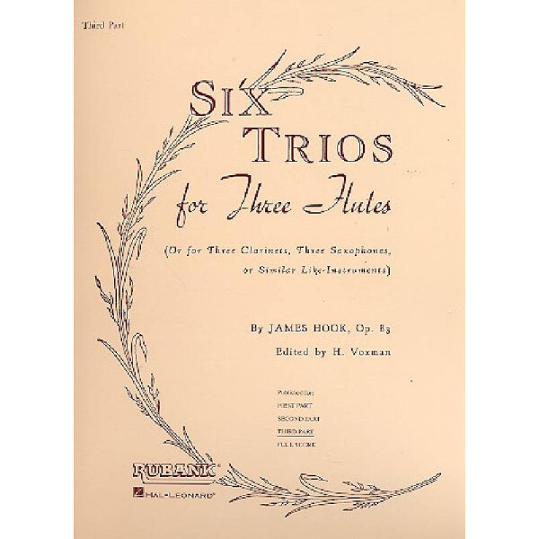 6 Trios op.83 for 3 flutes (or