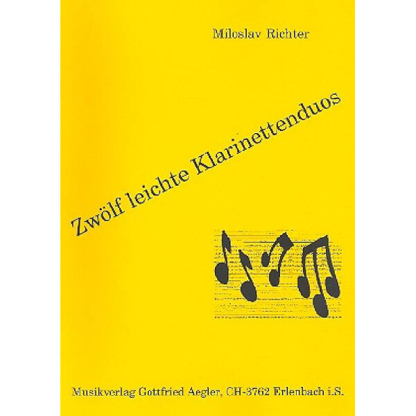 12 leichte Klarinettenduos