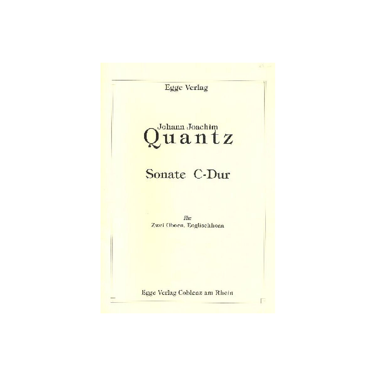 Sonate C-Dur für 2 Oboen und box