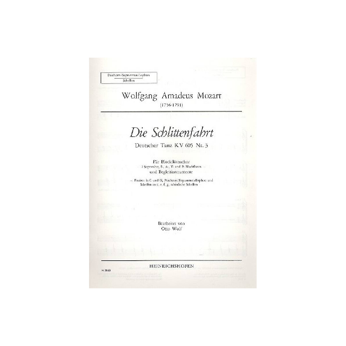 Die Schlittenfahrt KV605,3 box
