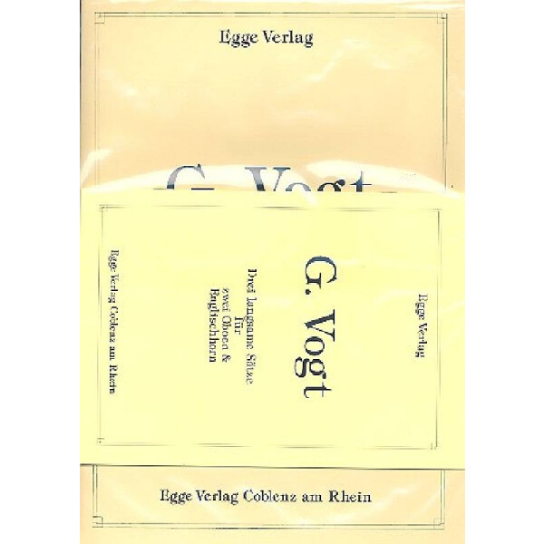 3 langsame Sätze für 2 Oboen und