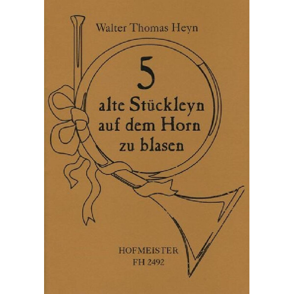 5 alte Stückleyn auf dem Horn zu blasen