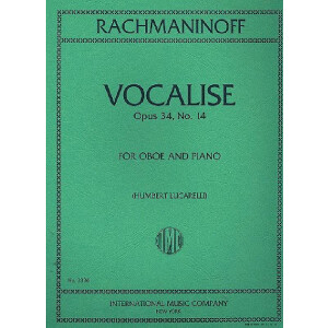 Vocalise op.34,14 for oboe and