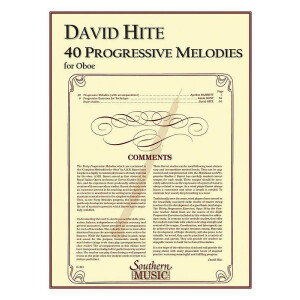 40 progessive Melodies for 1-2 oboes