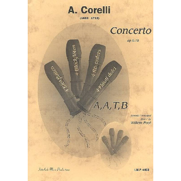 Concerto op.6,10 für 4 Blockflöten (AATB)
