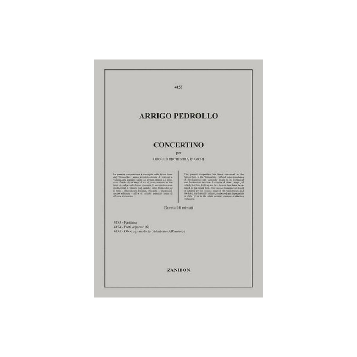 Concertino per oboe ed orchestra darchi box