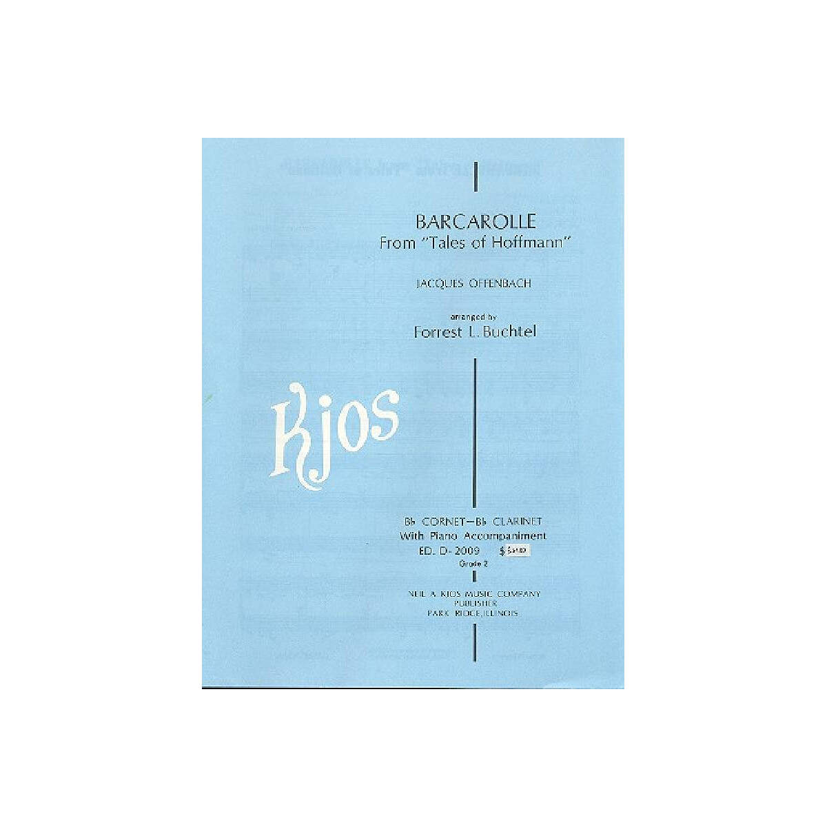 Barcarole für Klarinette und Klavier