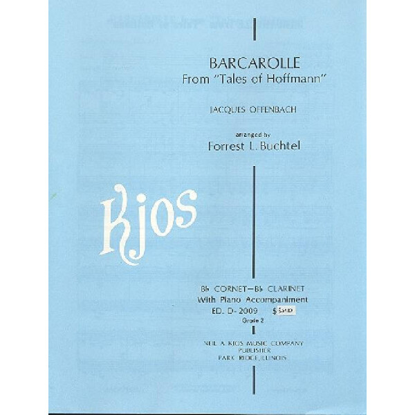 Barcarole für Klarinette und Klavier