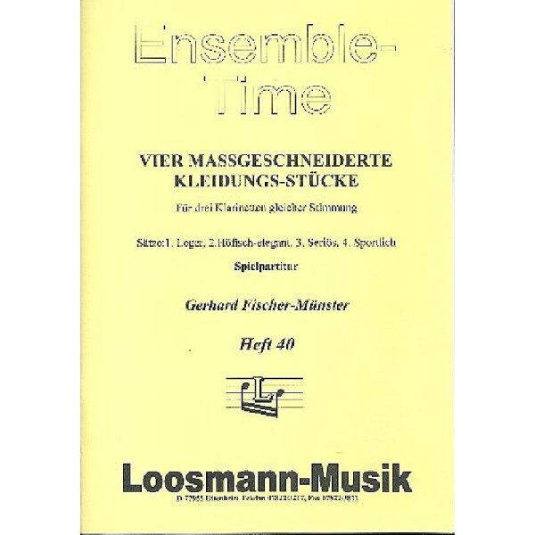 4 maßgeschneiderte Kleidungsstücke