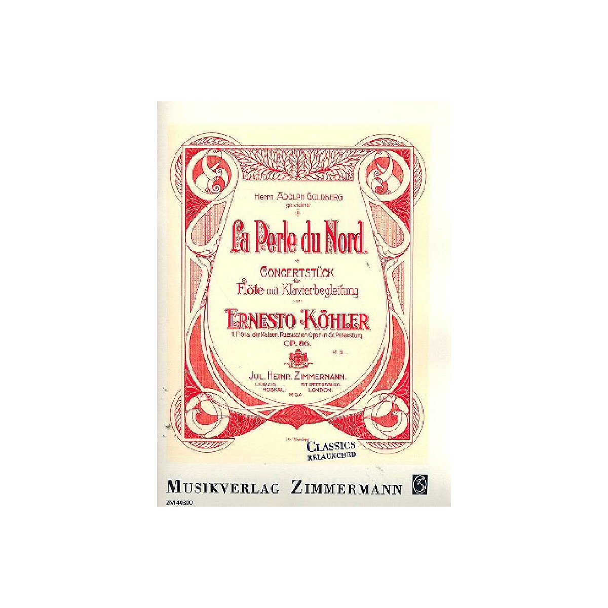 La perle du nord op.86 für Flö box