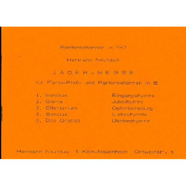 Jäger-Messe für Natur-Pless-Hörner,