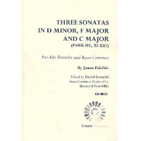 3 Sonatas for alto recorder and Bc