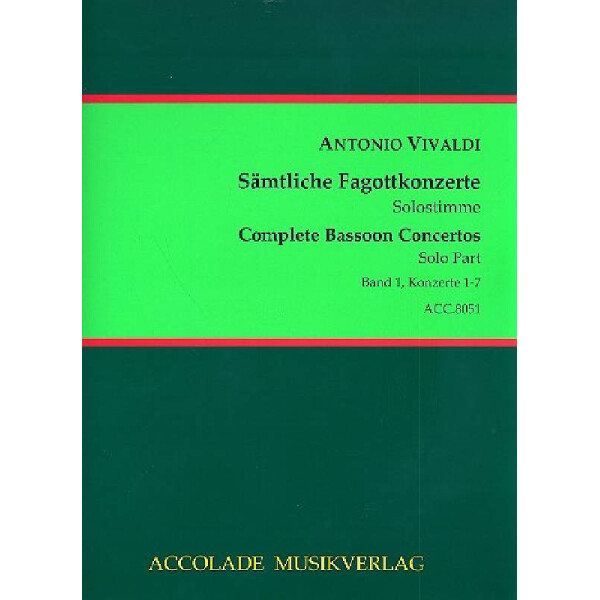 Sämtliche Fagottkonzerte Band 1
