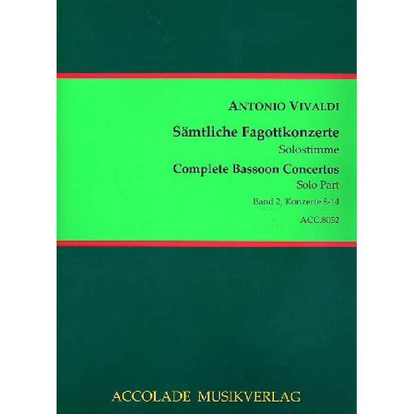 Sämtliche Fagottkonzerte Band 2