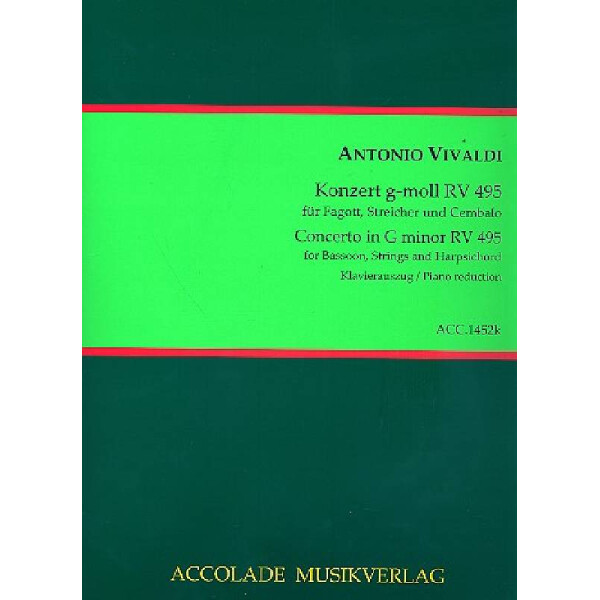Konzert g-Moll RV495 für Fagott, Streichorchester
