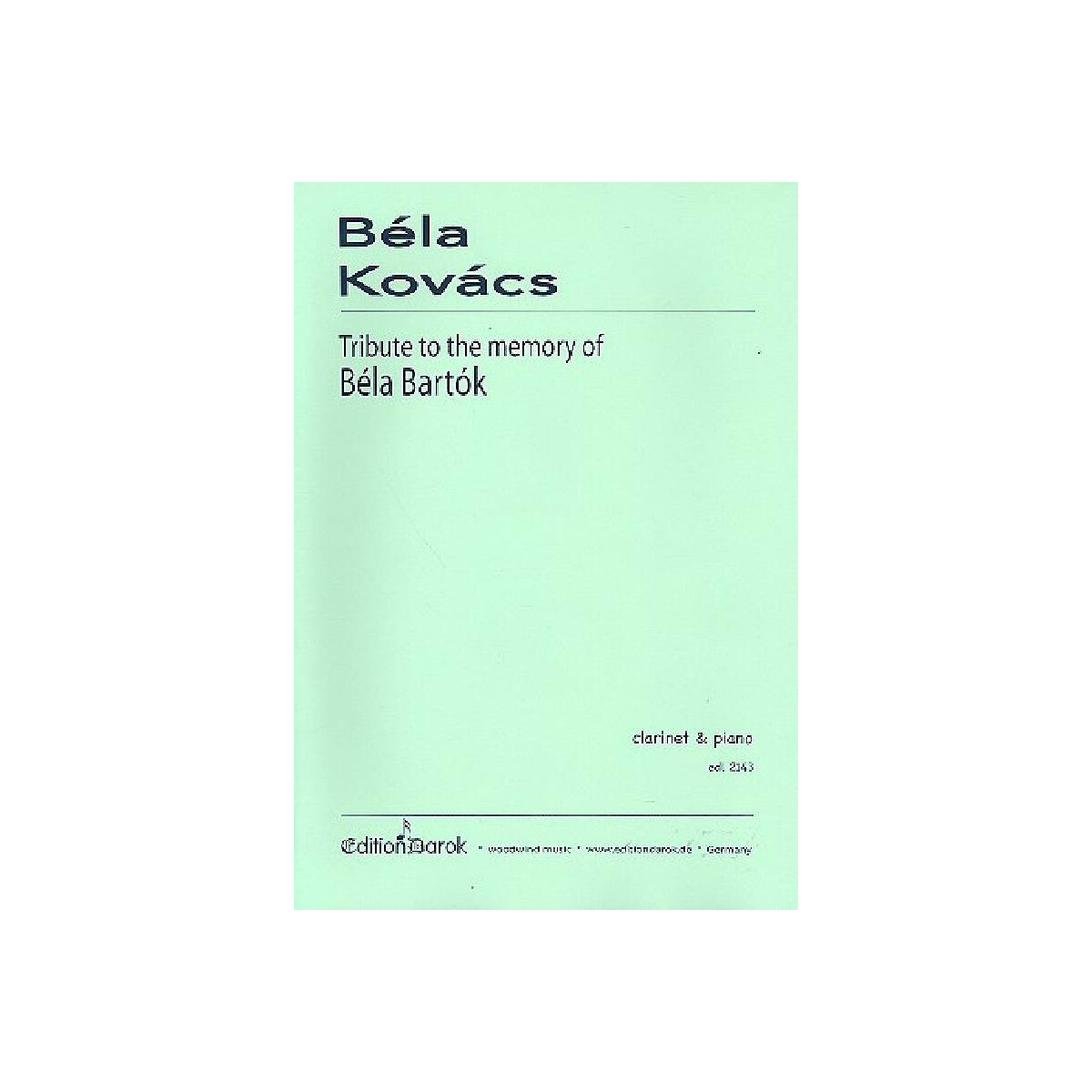 Tribute to the Memory of Béla Bar box