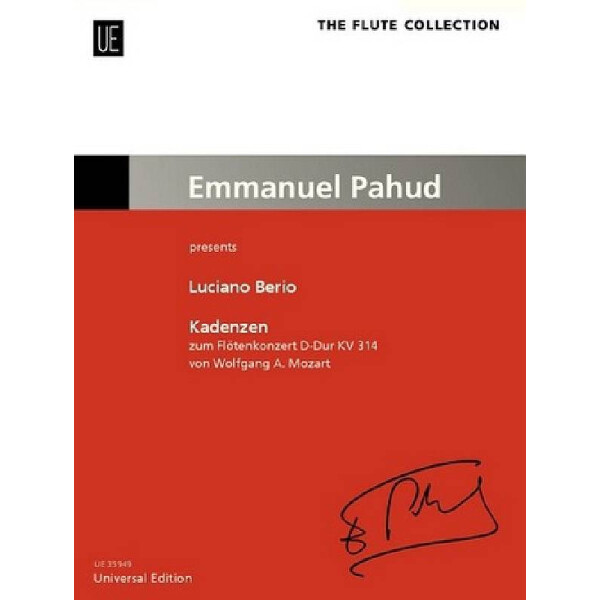Kadenzen zum Flötenkonzert D-Dur KV314