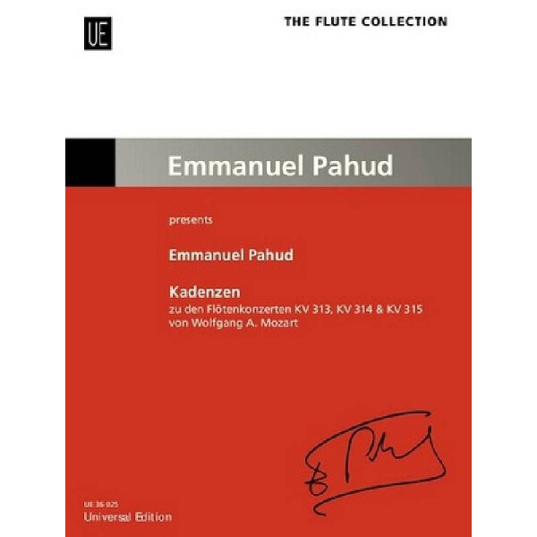 Kadenzen zu den Flötenkonzerten KV313,