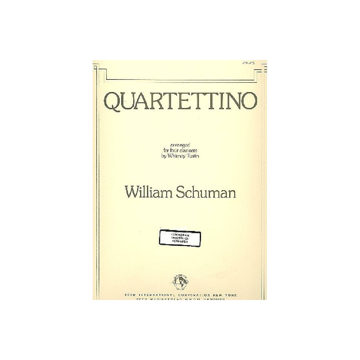 Quartettino for 4 clarinets box