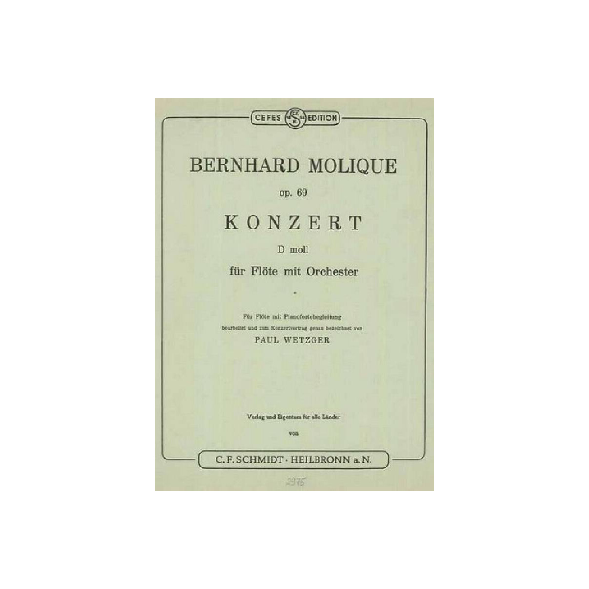Konzert f&uuml;r Fl&ouml;te op.69 f&uuml;r...