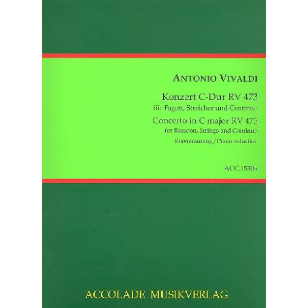 Konzert C-Dur RV473 F:VIII,9 für Fagott, Streicher und Bc