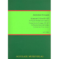 Konzert C-Dur RV473 F:VIII,9 für Fagott, Streicher und Bc