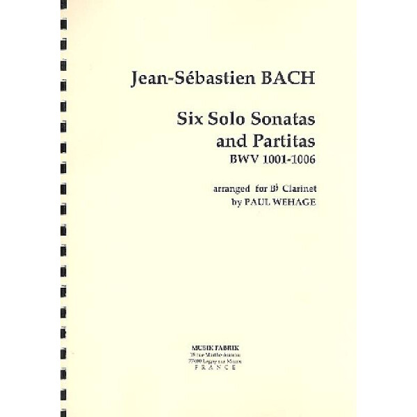 6 Sonaten und Partiten BWV1001-BWV1006