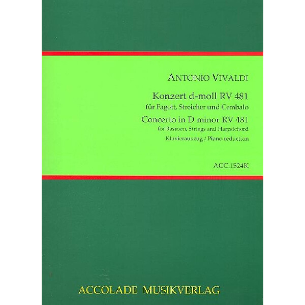 Konzert d-Moll RV481 F:VIII,5 für Fagott, Streicher und Bc