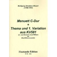 Menuett C-Dur, Thema und 1. Variation aus KV581