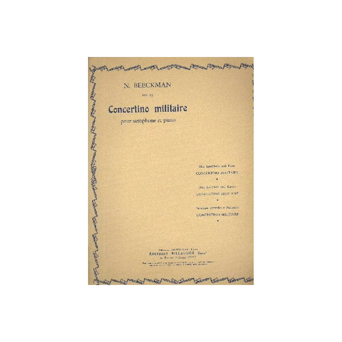 Concertino militaire op.23 box