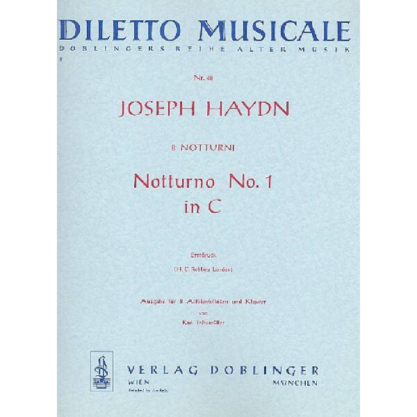 Notturno C-Dur Nr.1 für 2 Liren (Leiern) und Kammerorchester