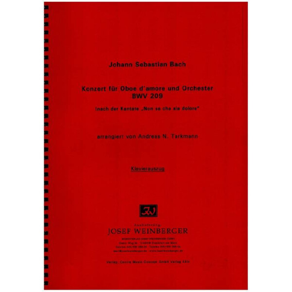 Konzert für Oboe damore und Orchester