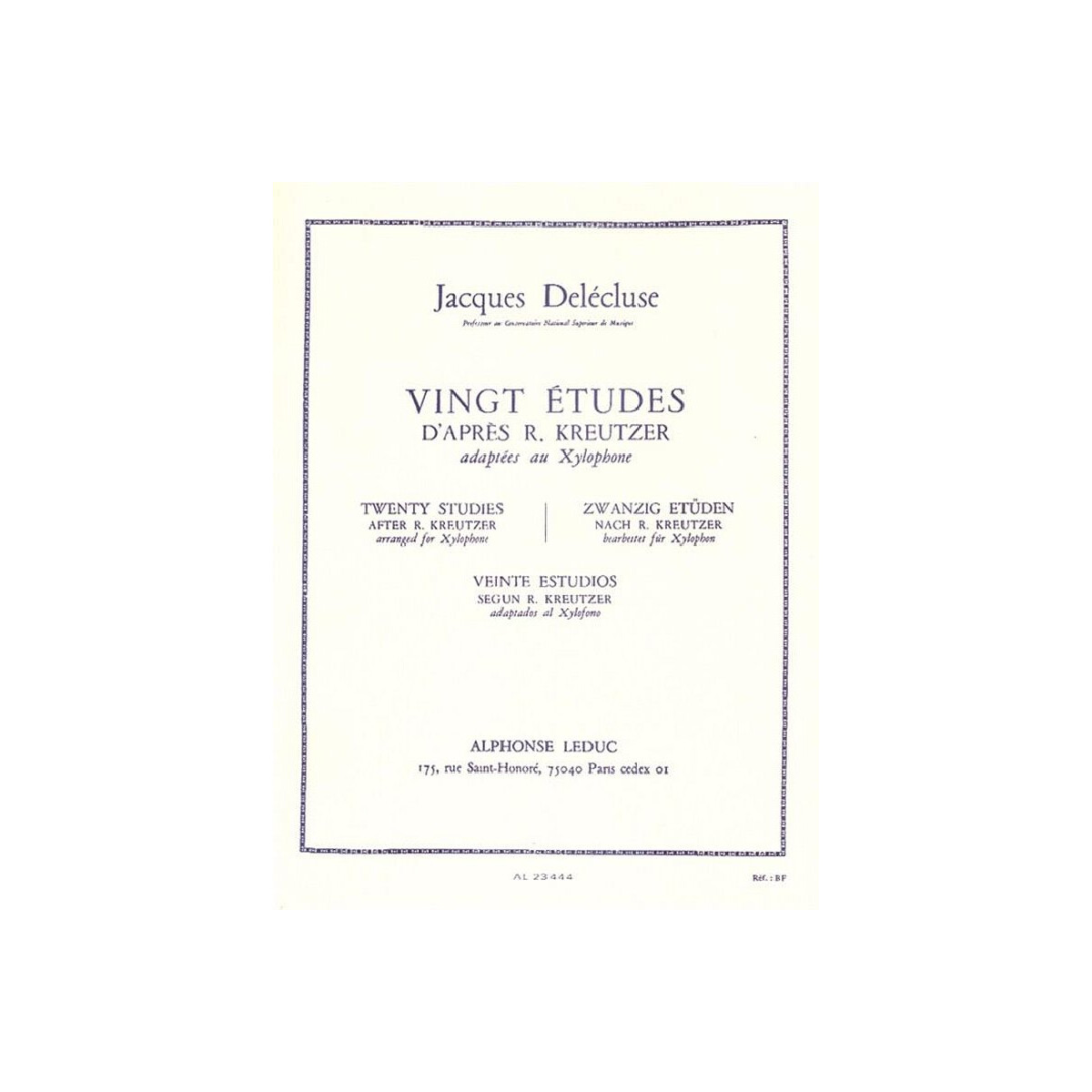 20 etudes dapres Kreutzer box