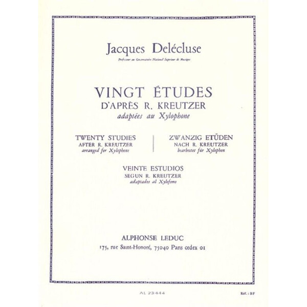 20 etudes dapres Kreutzer