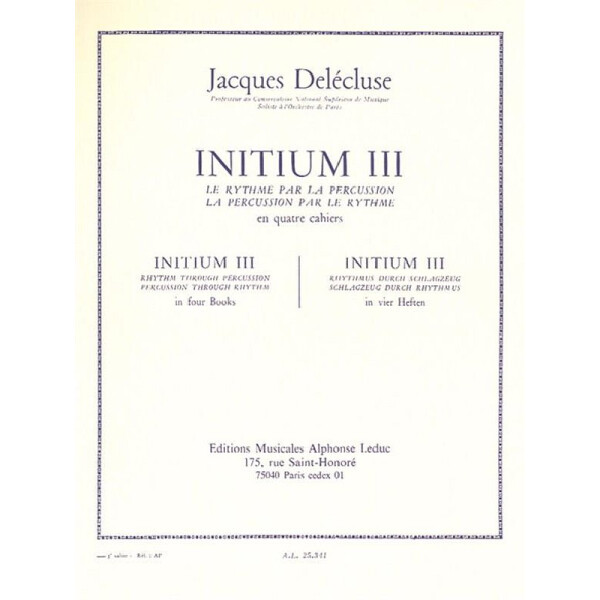 Initium vol.3 pour percussion (autre