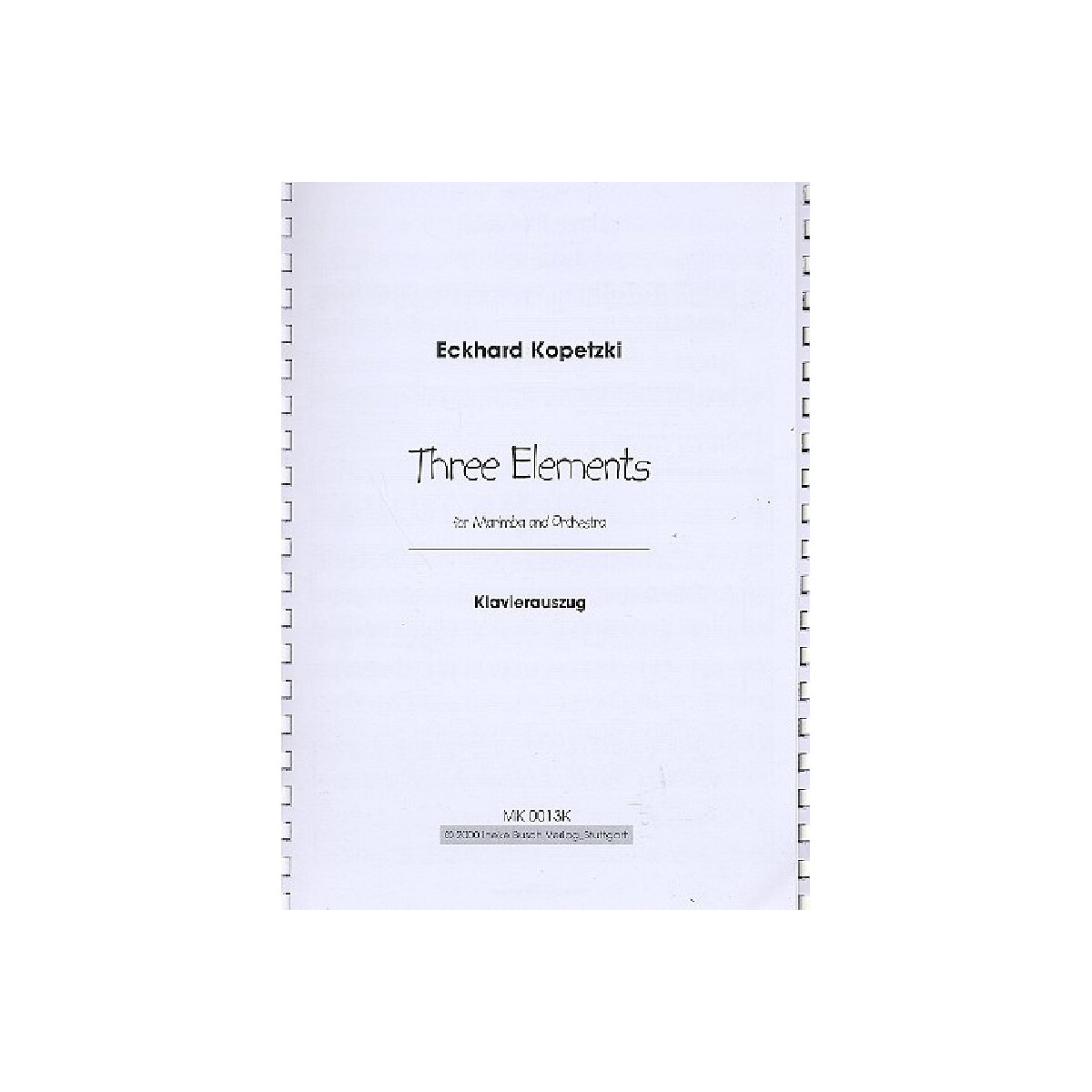 3 Elements für Marimbaphon und Orch box