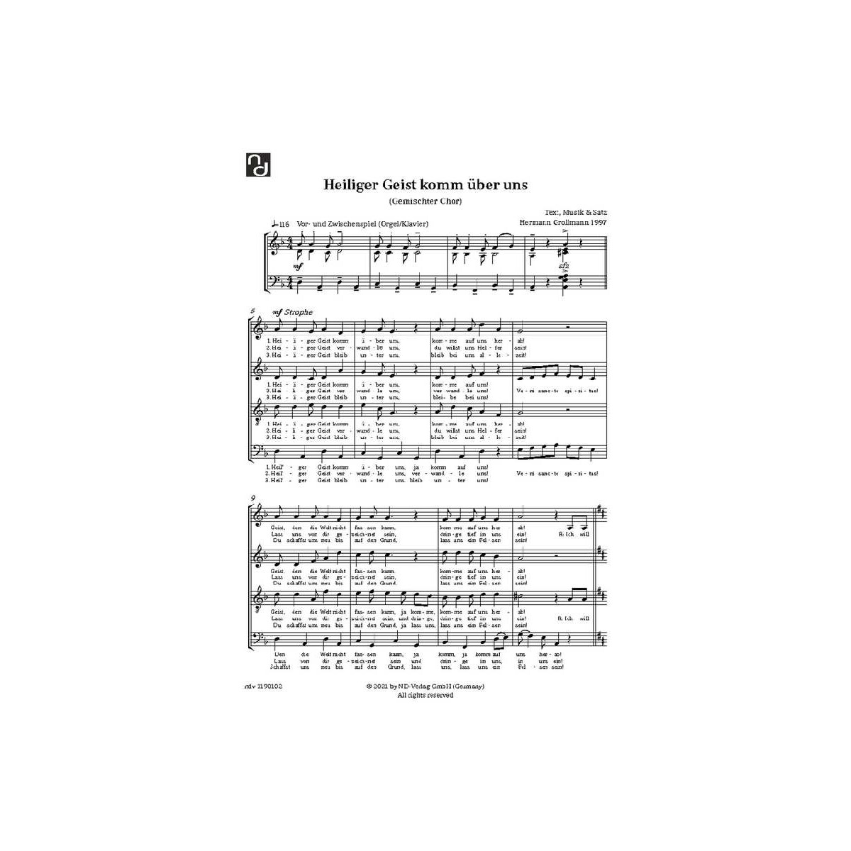 Heiliger Geist komm &uuml;ber uns